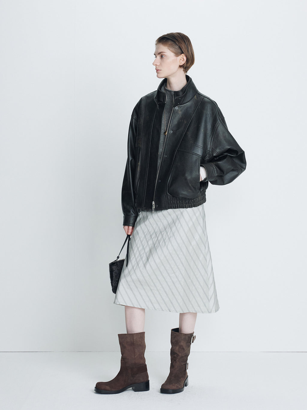 Tonywack - Vintage Grained Lamb Leather Bomber Jacket (Vintage Brown) product image 9 | TRAB K-Fashion Australia
