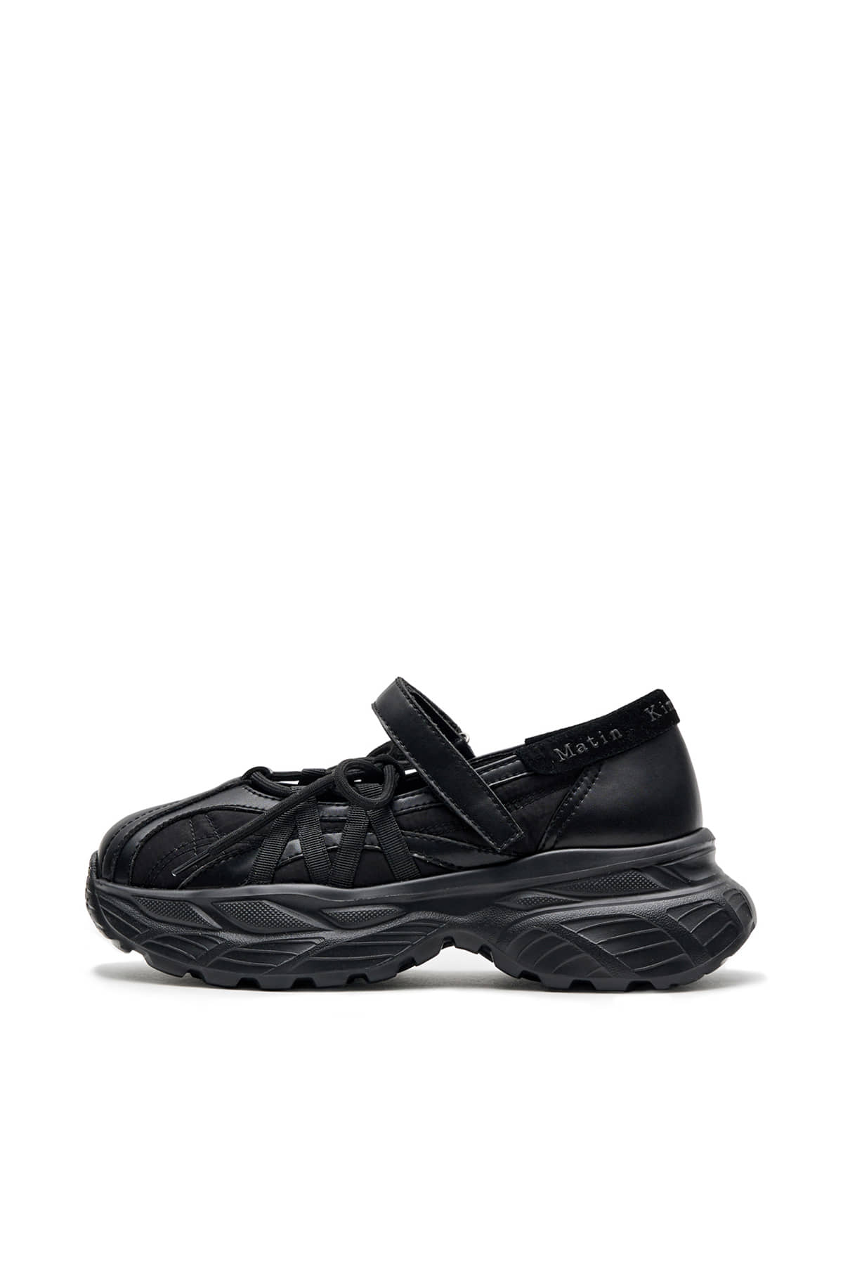 Matin Kim - Lace Up Chunky Ballet Sneakers (Black) product image 1 | TRAB K-Fashion Australia