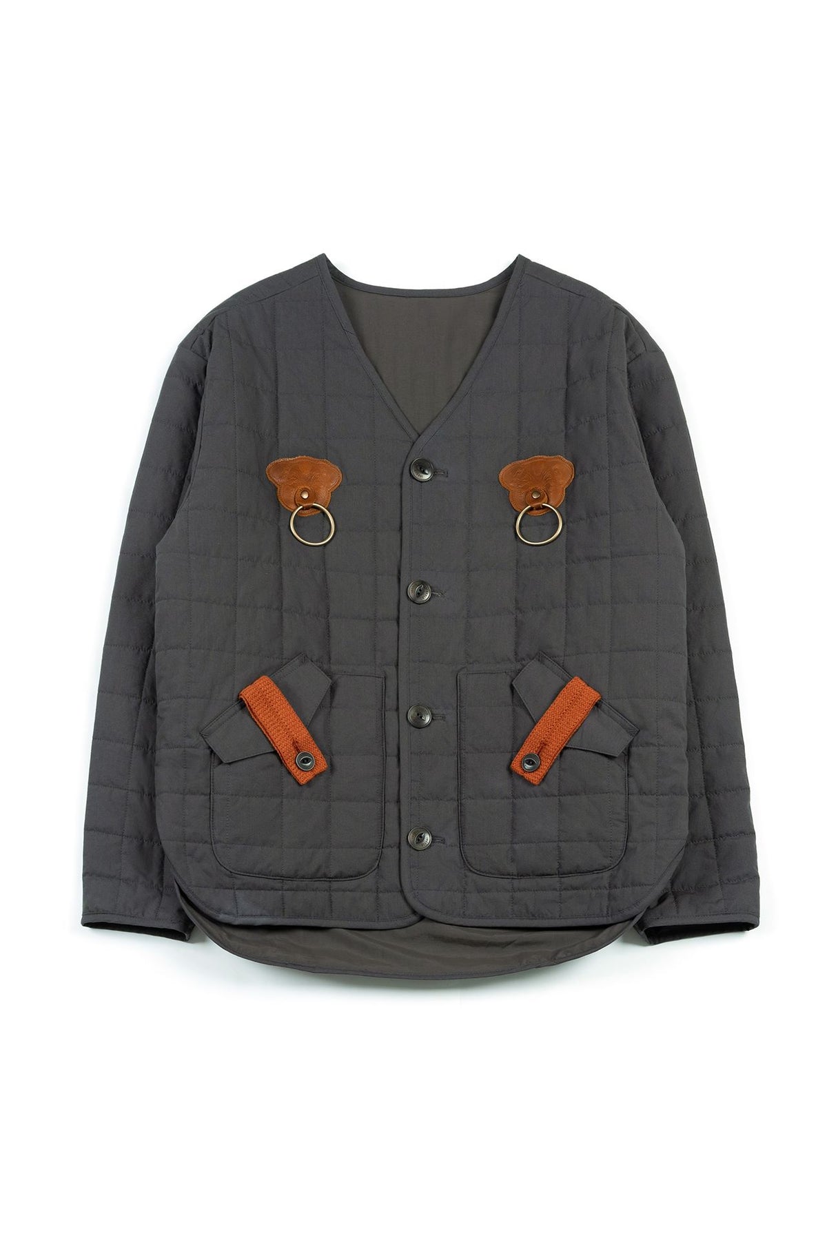 Ioedle - Welcome Door Quilted Jacket (Charcoal) product image 2 | TRAB K-Fashion Australia