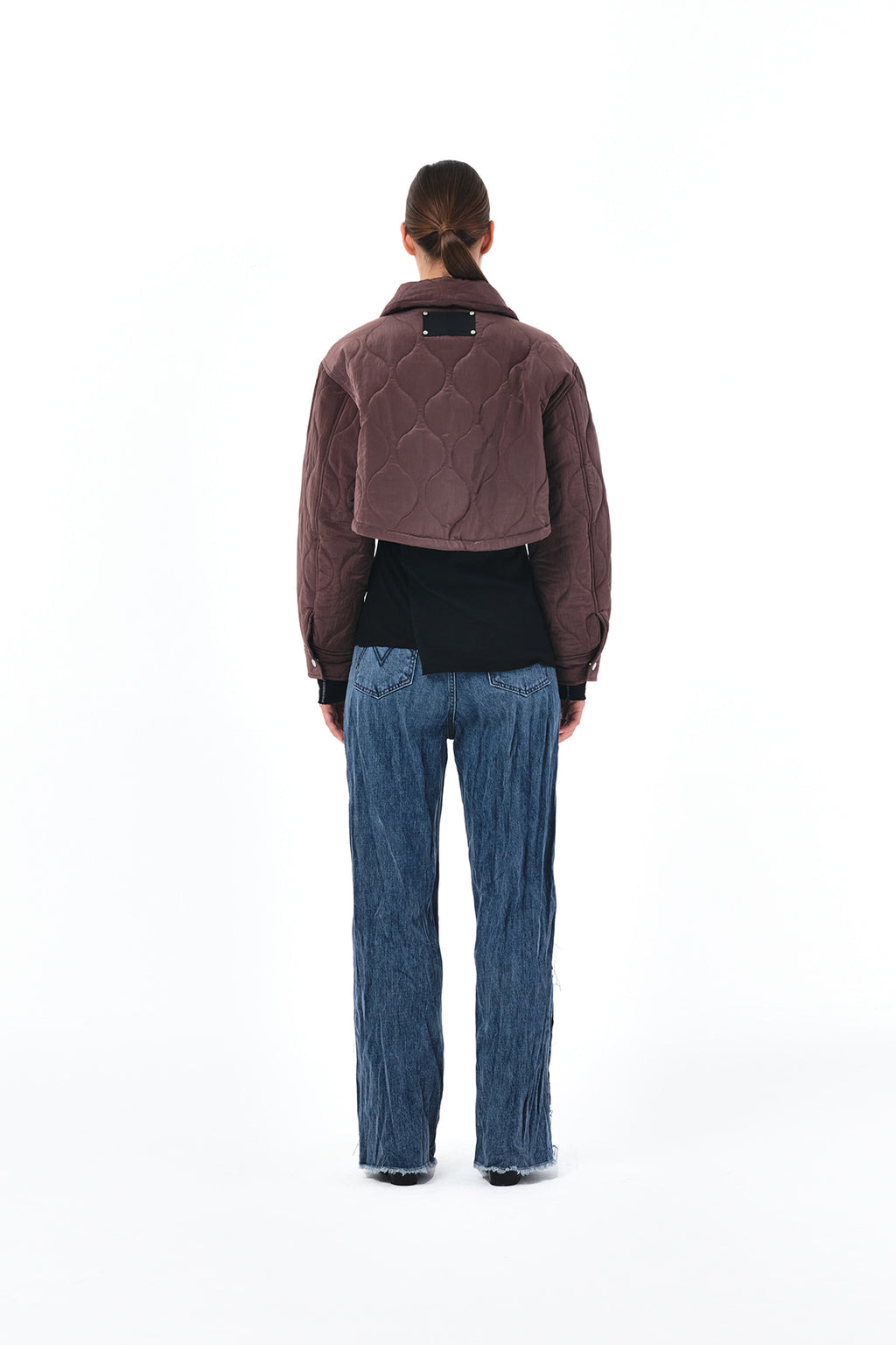 Matin Kim - Bolero Short Padding Jumper (Cocoa) product image 7 | TRAB K-Fashion Australia