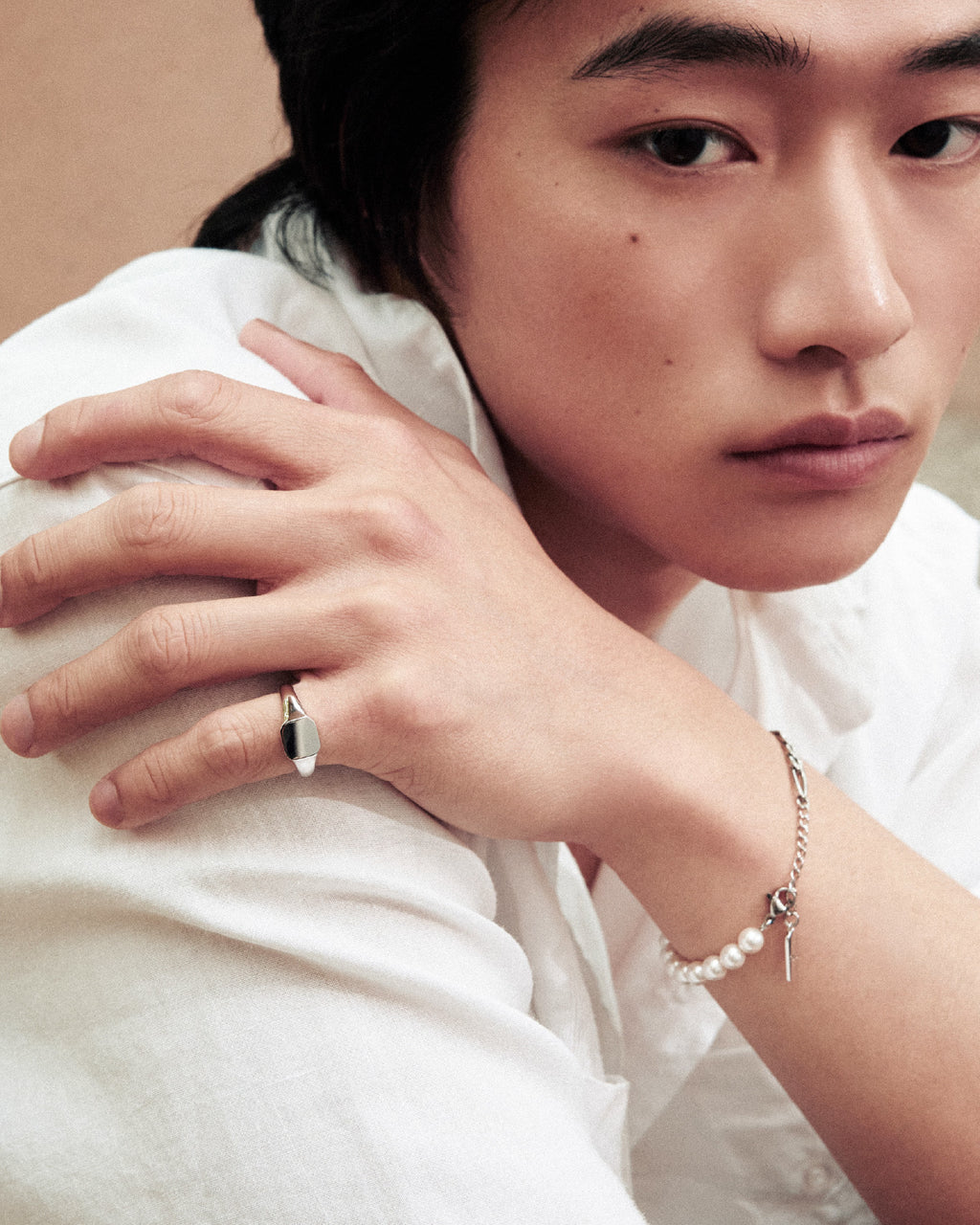 Numbering - Square Signet Pinky Ring #8523 product image 3 | TRAB K-Fashion Australia