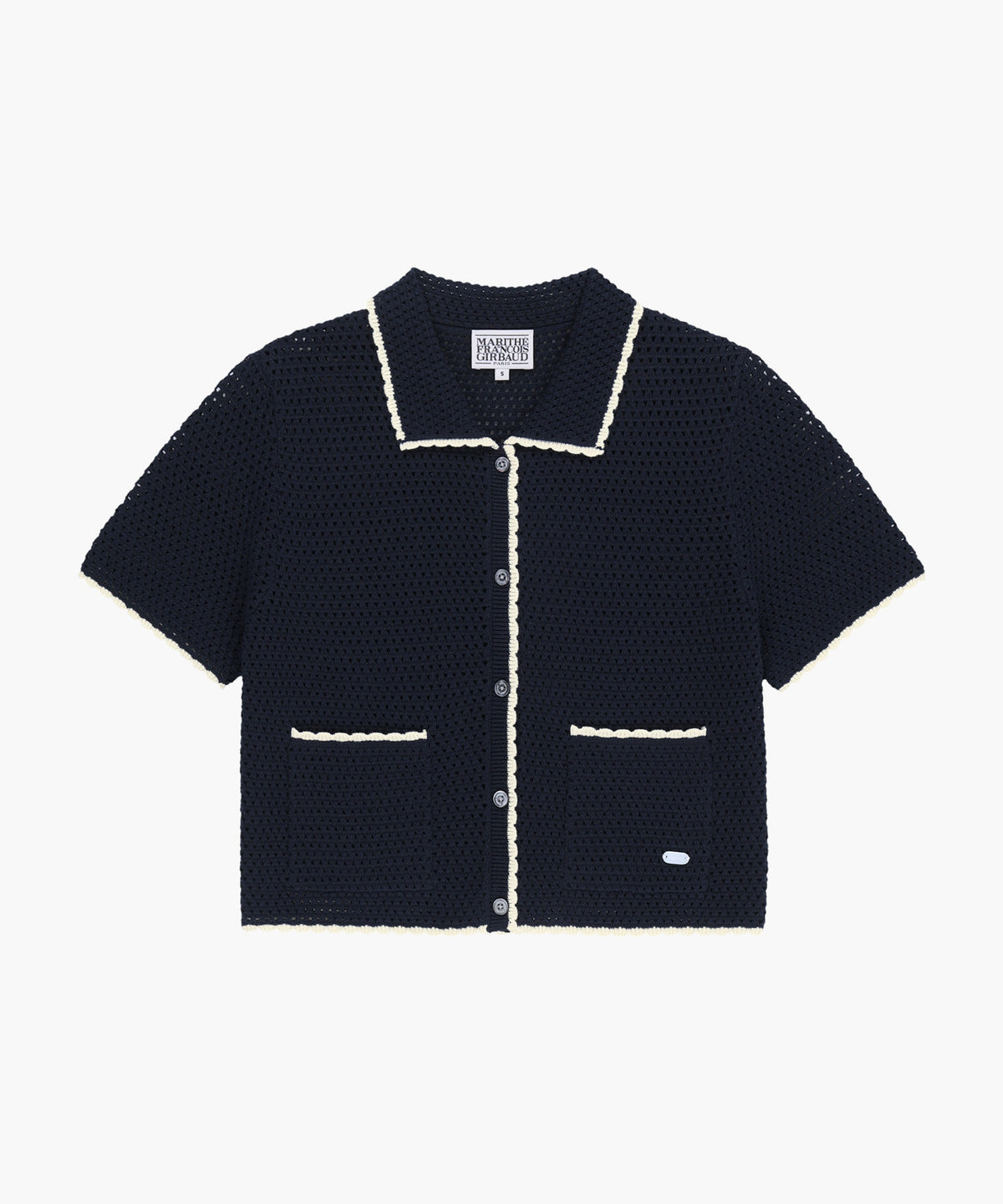 Marithe & Francois Girbaud - Crochet Half Knit Cardigan (Navy) product image 6 | TRAB K-Fashion Australia