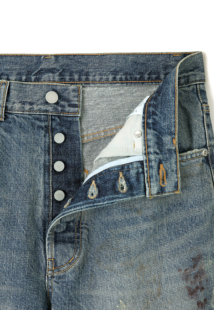 Art if acts - Painted Regular 5P Denim Pants (Used Indigo) product image 11 | TRAB K-Fashion Australia