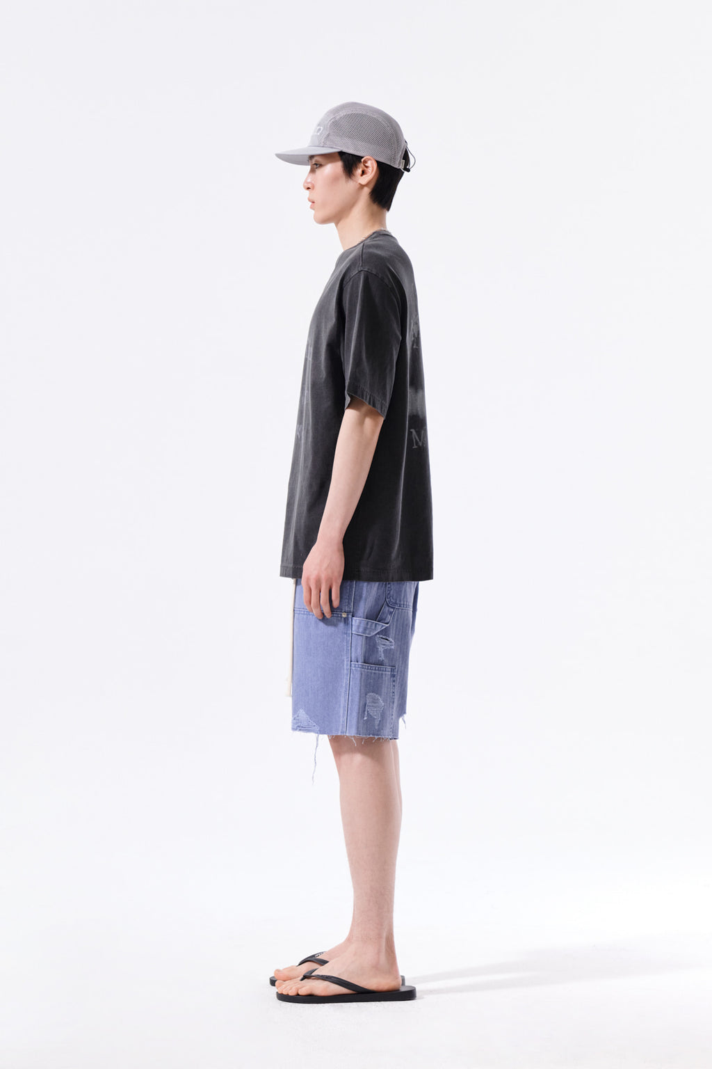 Matin Kim - [Pre-Order – Ships June 22] Pigment Graffiti Logo Top (Charcoal) product image 11 | TRAB K-Fashion Australia