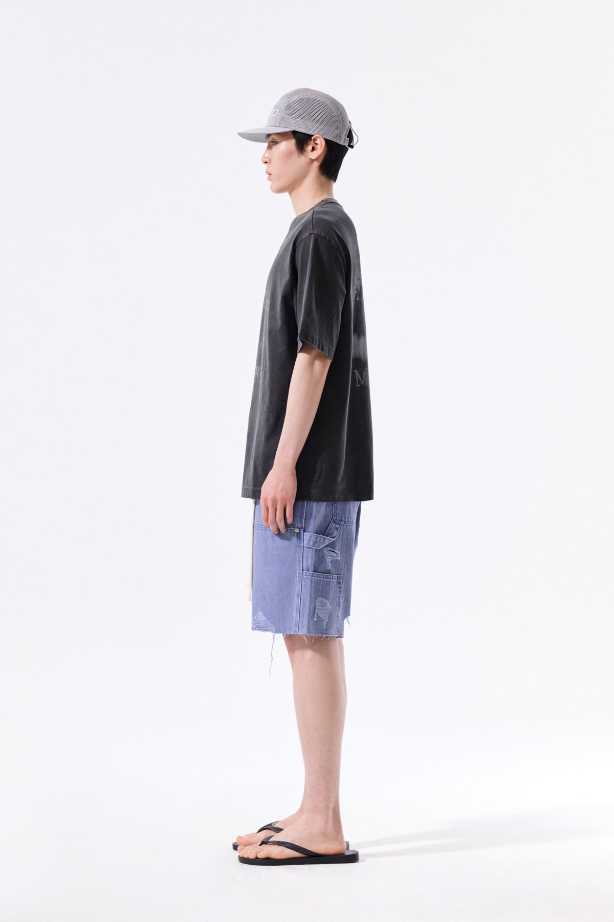 Matin Kim - [Pre-Order – Ships June 22] Pigment Graffiti Logo Top (Charcoal) product image 11 | TRAB K-Fashion Australia