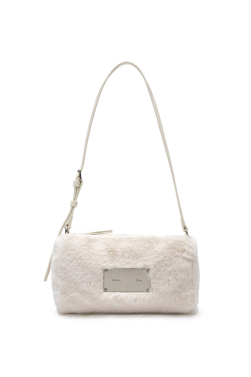 Matin Kim - Soft Fur Mini Shoulder Bag (Ivory) product image 1 | TRAB K-Fashion Australia