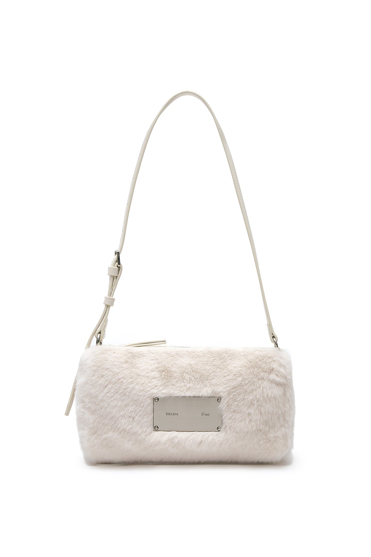 Matin Kim - Soft Fur Mini Shoulder Bag (Ivory) product image 1 | TRAB K-Fashion Australia