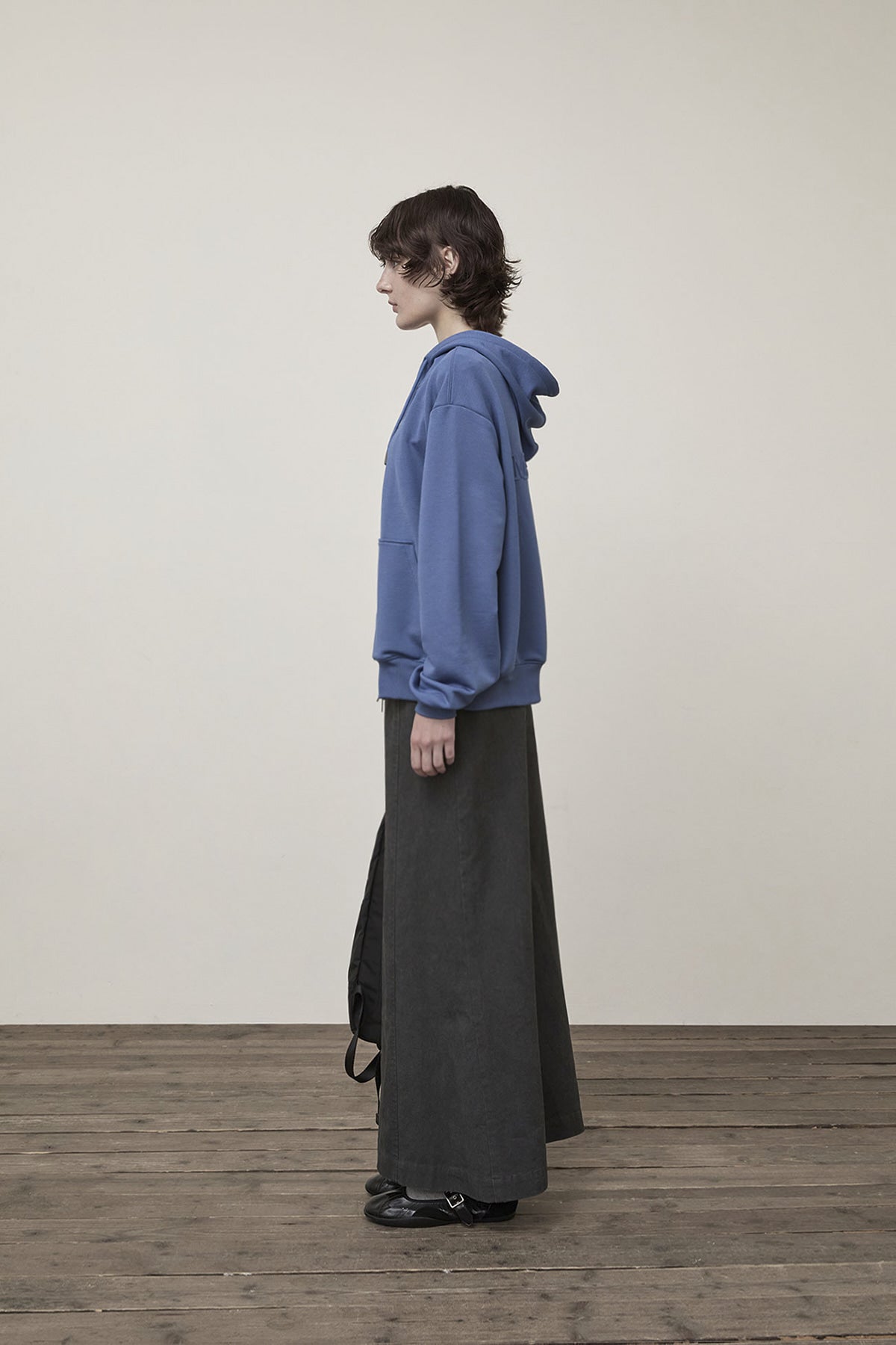 Matin Kim - Back Logo Glitter Hoody Zip Up (Blue) product image 6 | TRAB K-Fashion Australia