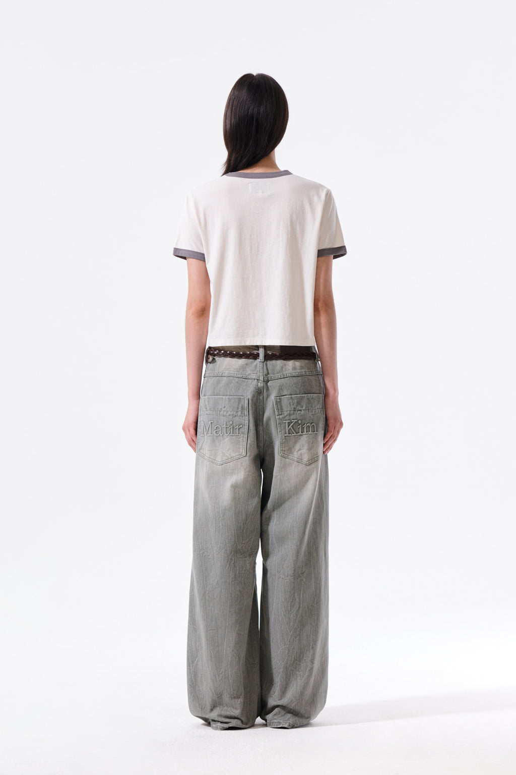 Matin Kim - Matin Logo Ringer Crop Top (Cream) product image 8 | TRAB K-Fashion Australia
