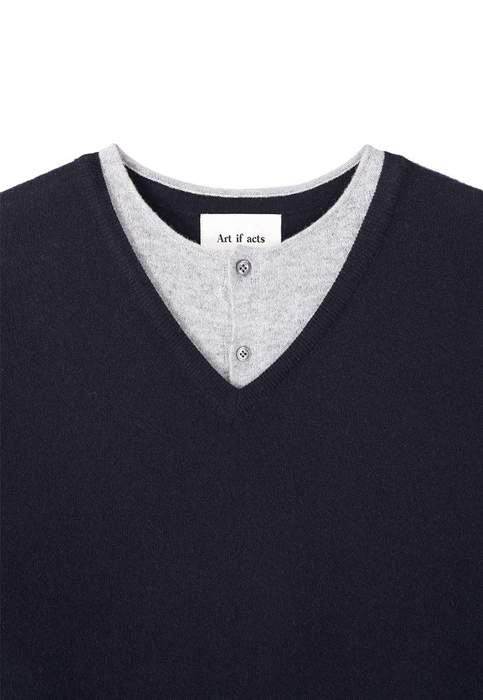 Art if acts - Union Henley (Navy/Cloud) product image 7 | TRAB K-Fashion Australia