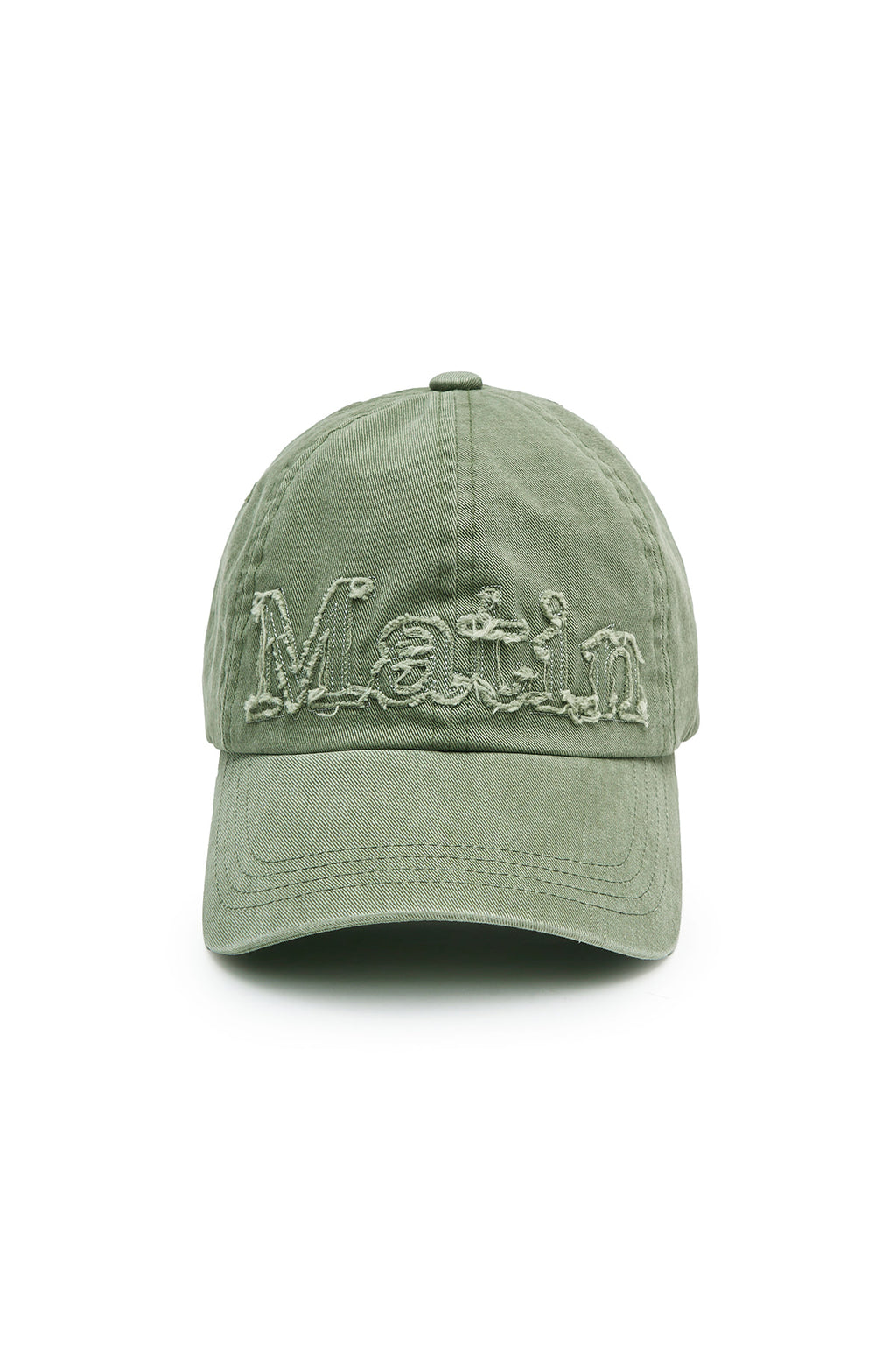 Matin Kim - Rough Cut Applique Ball Cap (Light Khaki) product image 1 | TRAB K-Fashion Australia