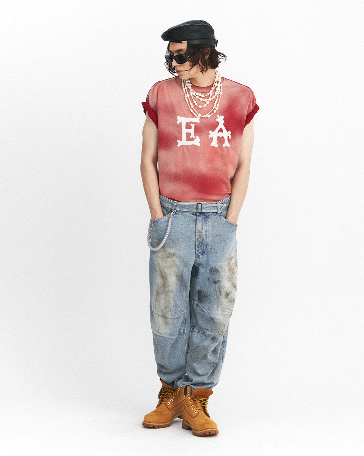 Eastlogue - Ea Logo T-shirts (Vintage Red) product image 1 | TRAB K-Fashion Australia