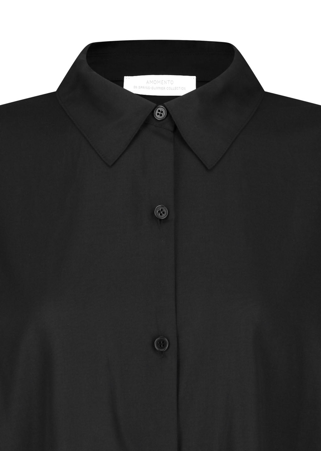 Amomento - Sheer Cotton Classic Shirt (Black) product image 4 | TRAB K-Fashion Australia