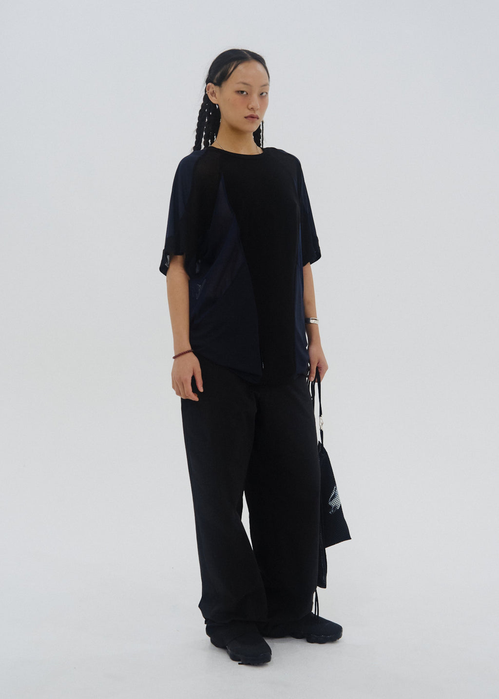 Hyein Seo - Paneled T-Shirt (Black) product image 2 | TRAB K-Fashion Australia
