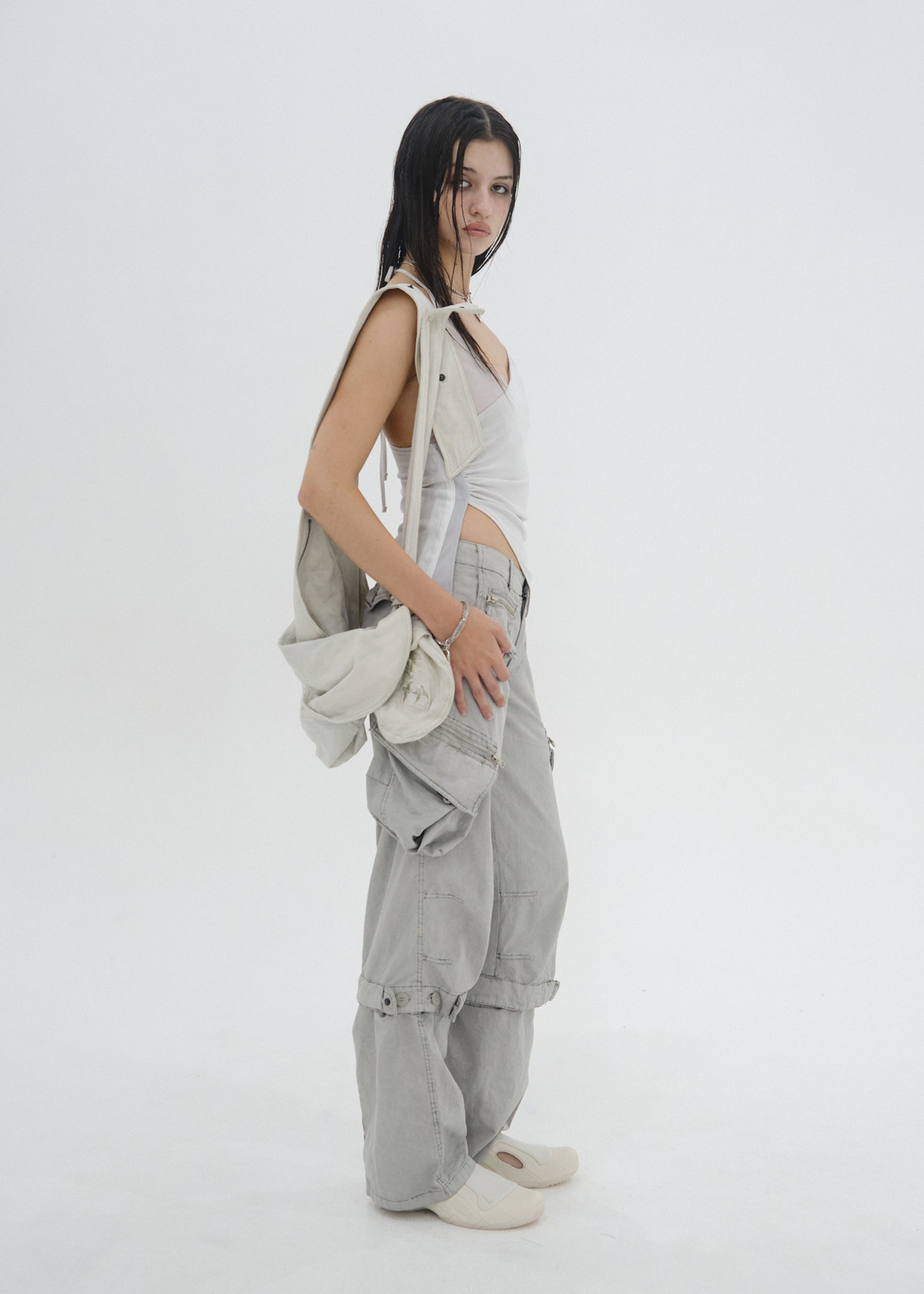 Hyein Seo - Convertible Pocket Pants (Moon Grey) product image 6 | TRAB K-Fashion Australia