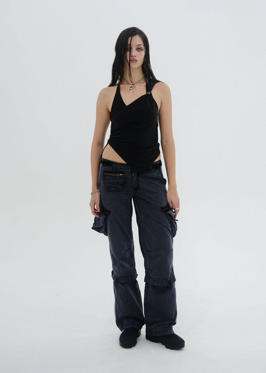 Hyein Seo - Convertible Pocket Pants (Dark Night) product image 6 | TRAB K-Fashion Australia