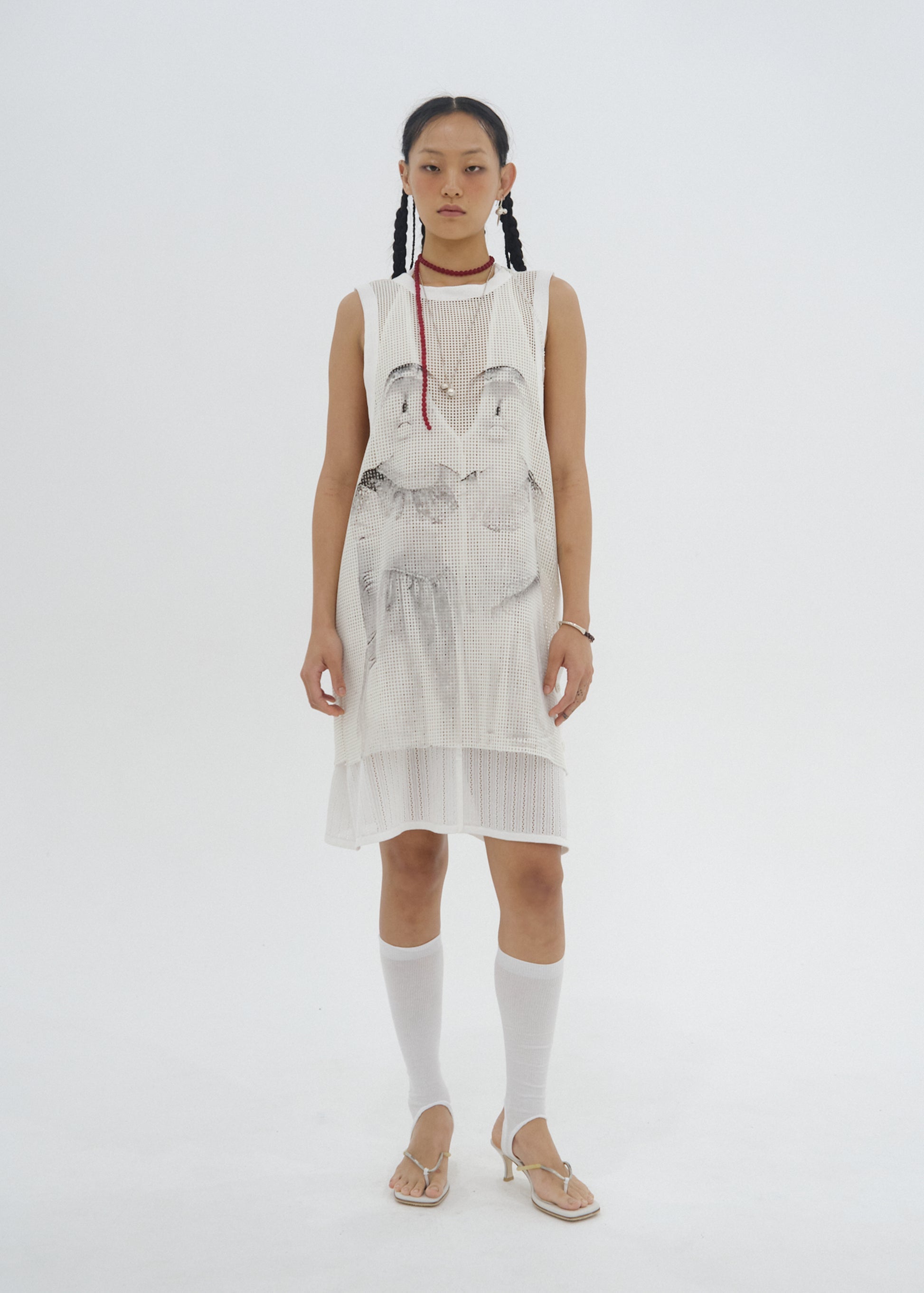 Hyein Seo - "JR" Mesh Sleeveless (White) product image 2 | TRAB K-Fashion Australia