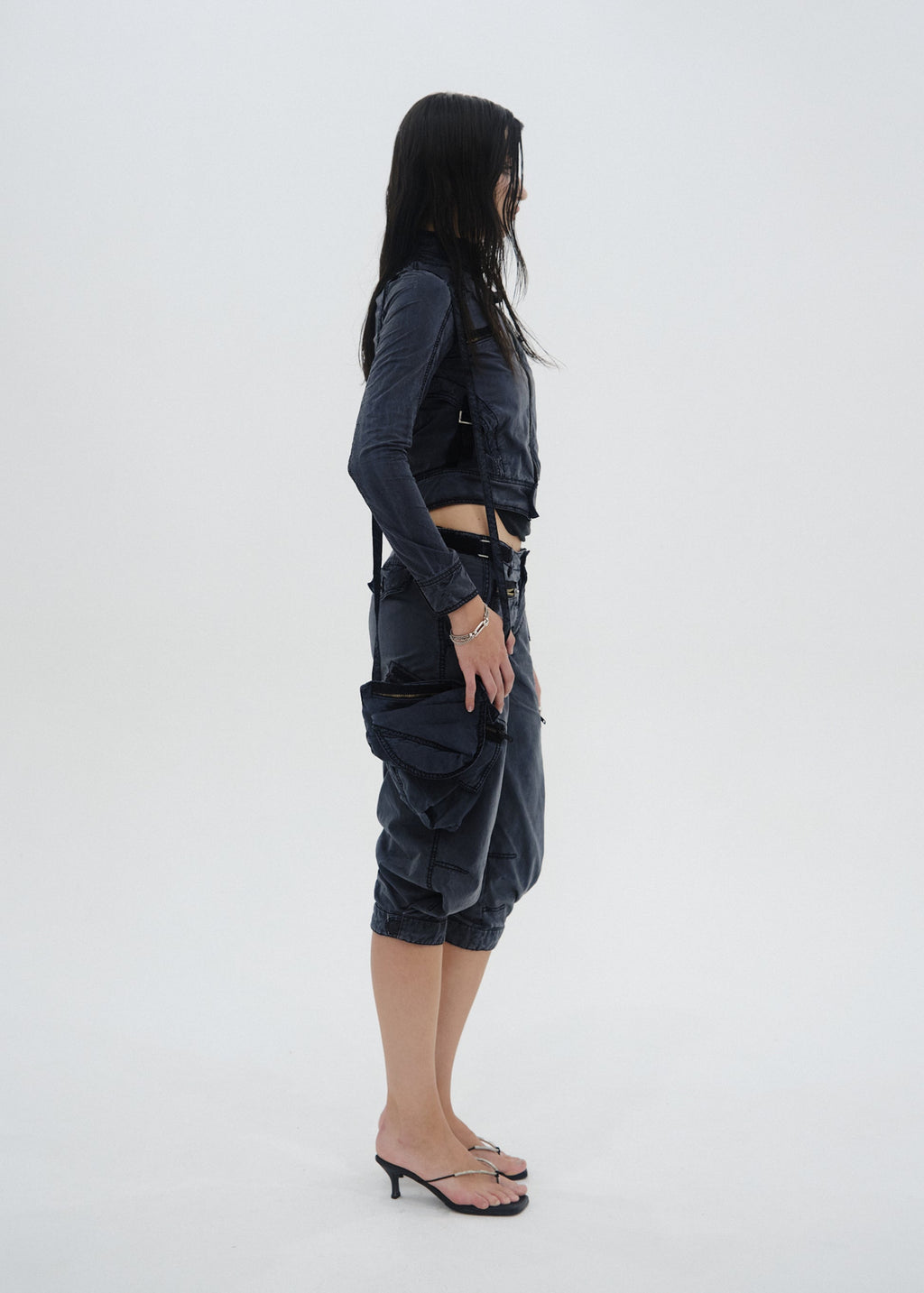 Hyein Seo - Dyed Moto Jacket (Dark Night) product image 2 | TRAB K-Fashion Australia