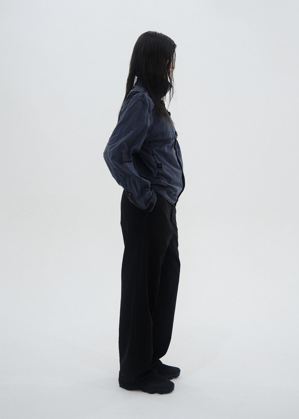 Hyein Seo - Dyed Cotton Jacket (Dark Night) product image 2 | TRAB K-Fashion Australia