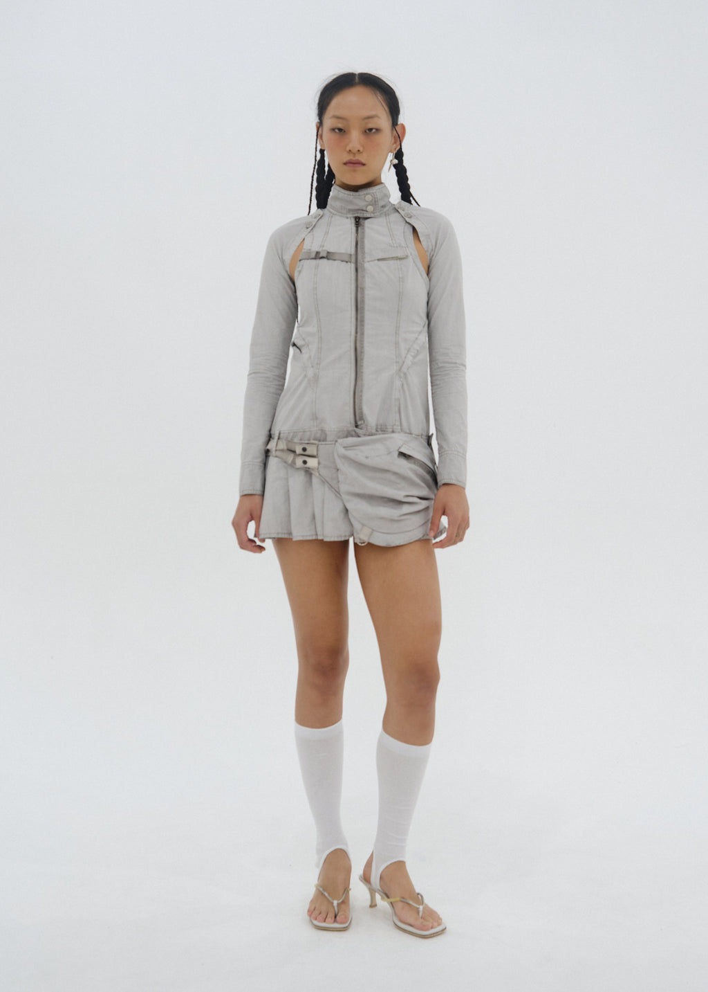 Hyein Seo - Convertible Dress w/ Waist Bag (Moon Grey) product image 2 | TRAB K-Fashion Australia