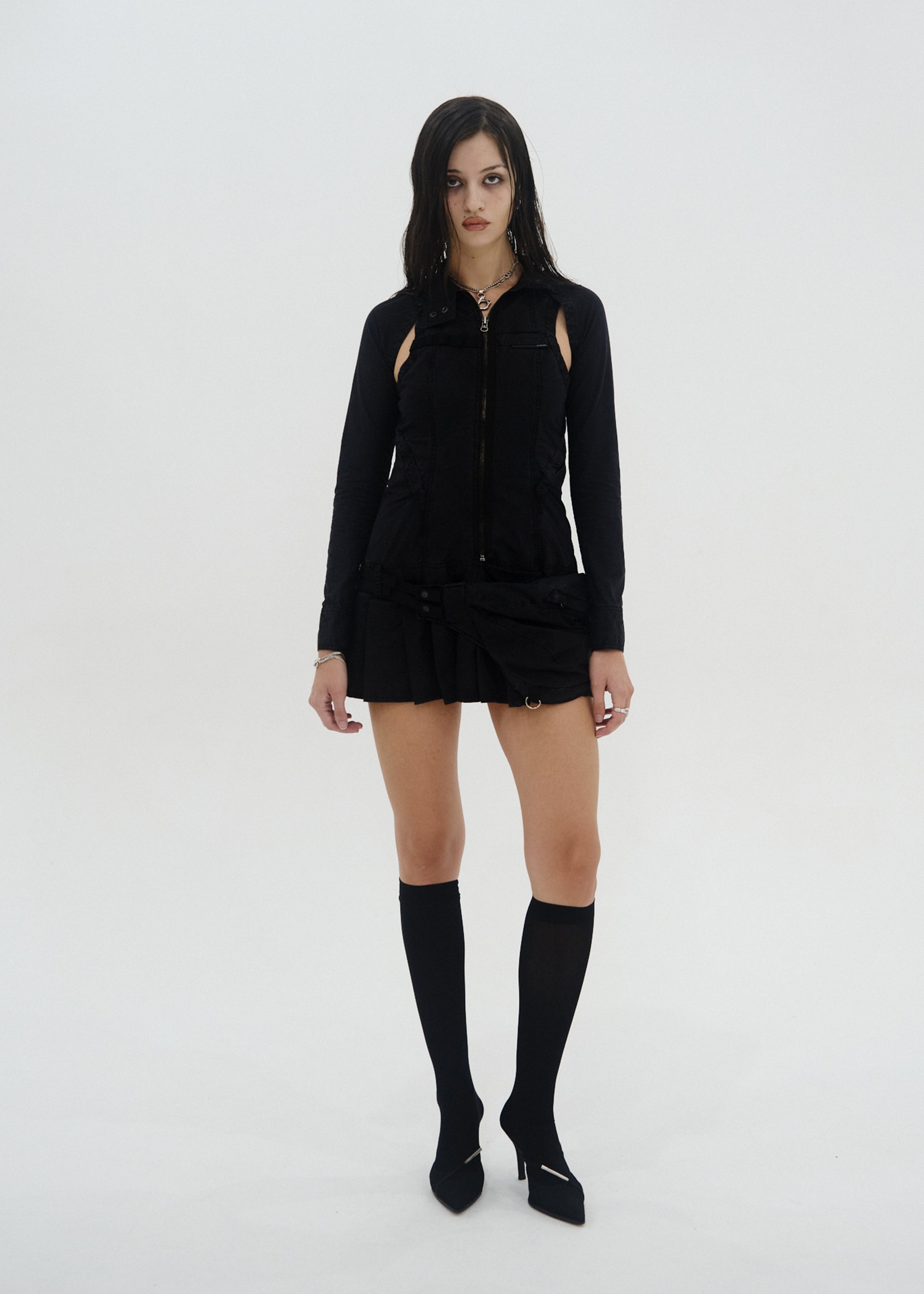 Hyein Seo - Convertible Dress w/ Waist Bag (Black) product image 2 | TRAB K-Fashion Australia