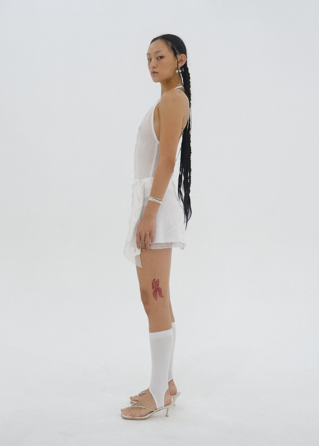 Hyein Seo - Tied Mini Skirt (White) product image 2 | TRAB K-Fashion Australia