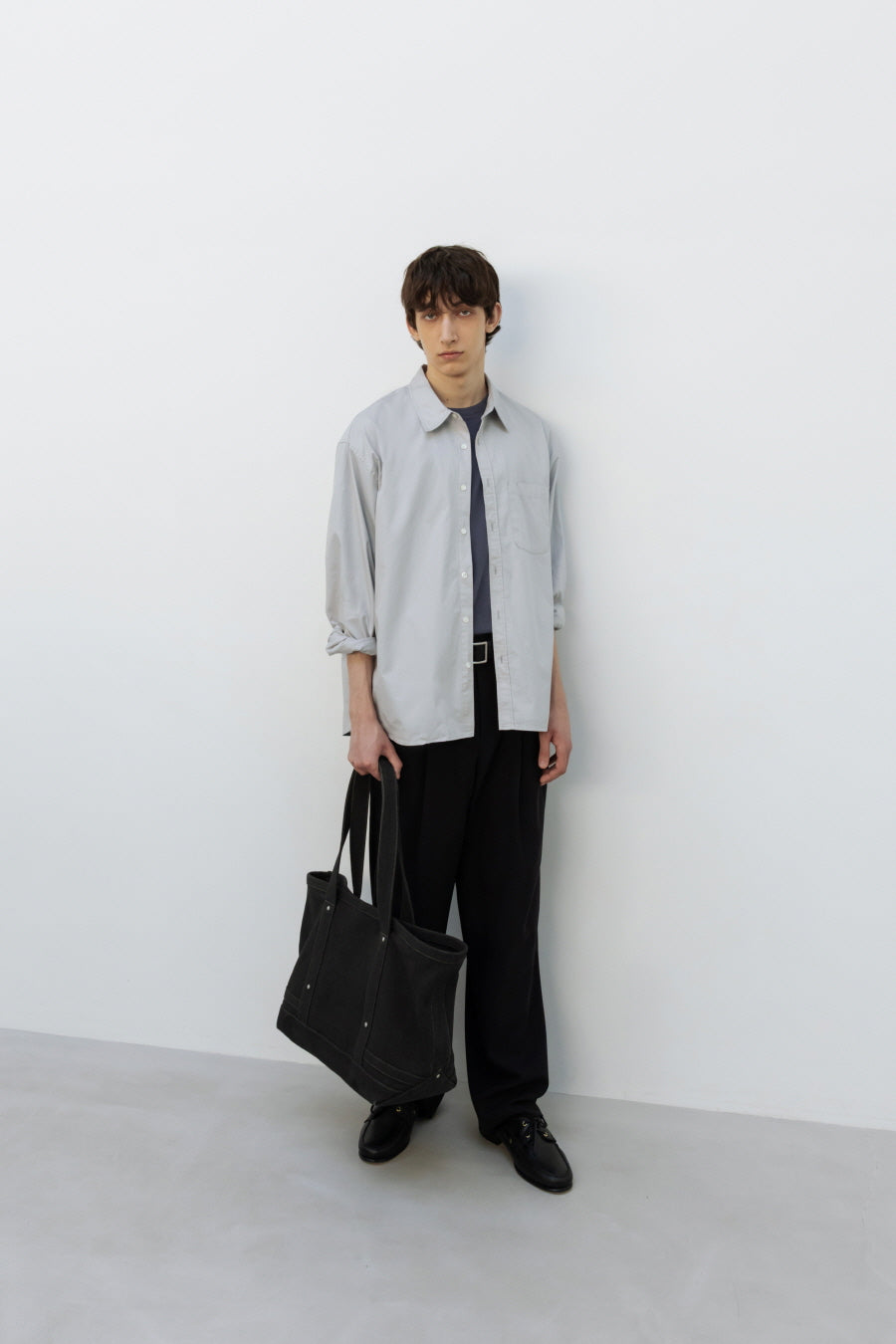 Insilence - Vintage Canvas Shopper Bag (Vintage Black) product image 2 | TRAB K-Fashion Australia