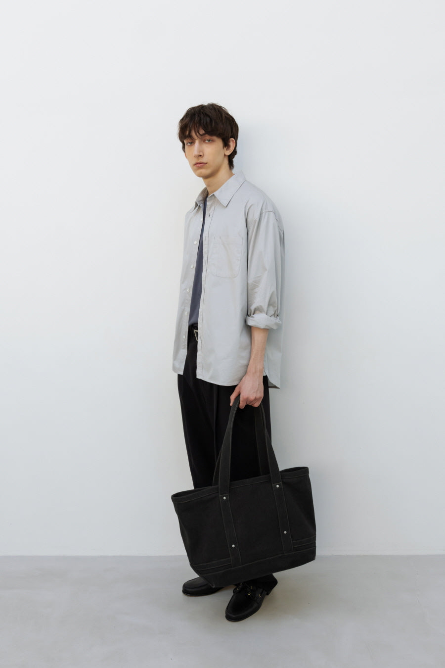 Insilence - Vintage Canvas Shopper Bag (Vintage Black) product image 1 | TRAB K-Fashion Australia