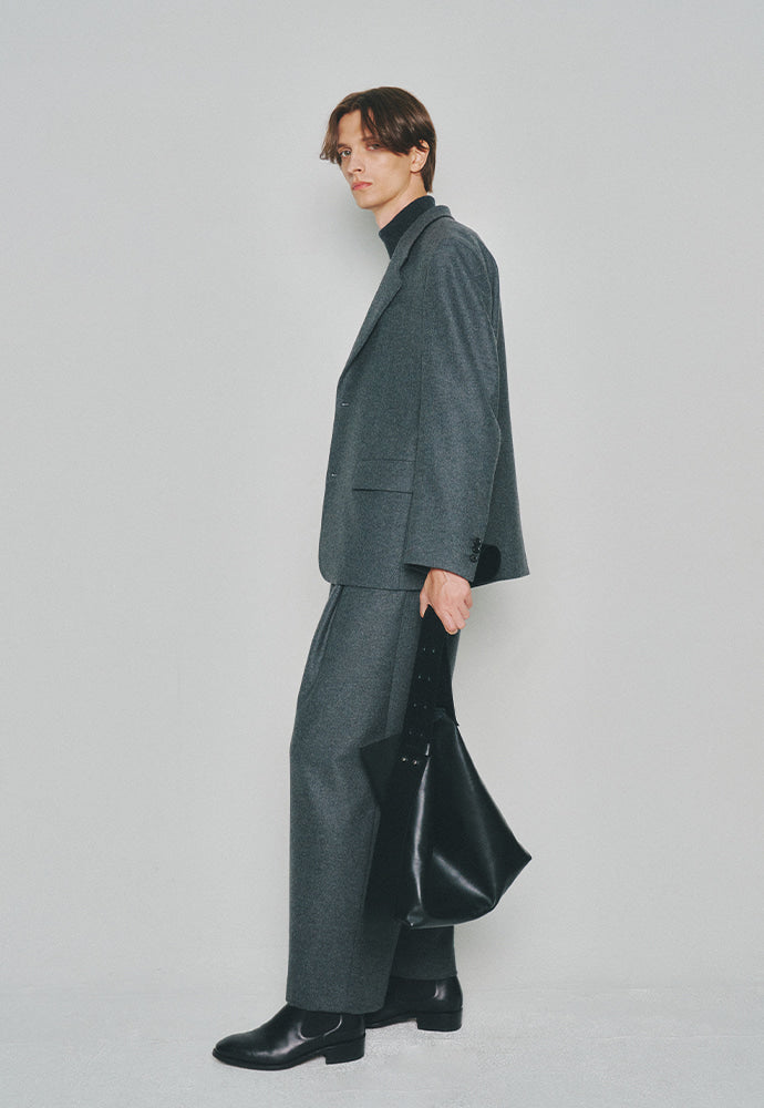 Tonywack - Italian Wool Flannel Twill Blazer Italian Fabric (Grey) product image 2 | TRAB K-Fashion Australia