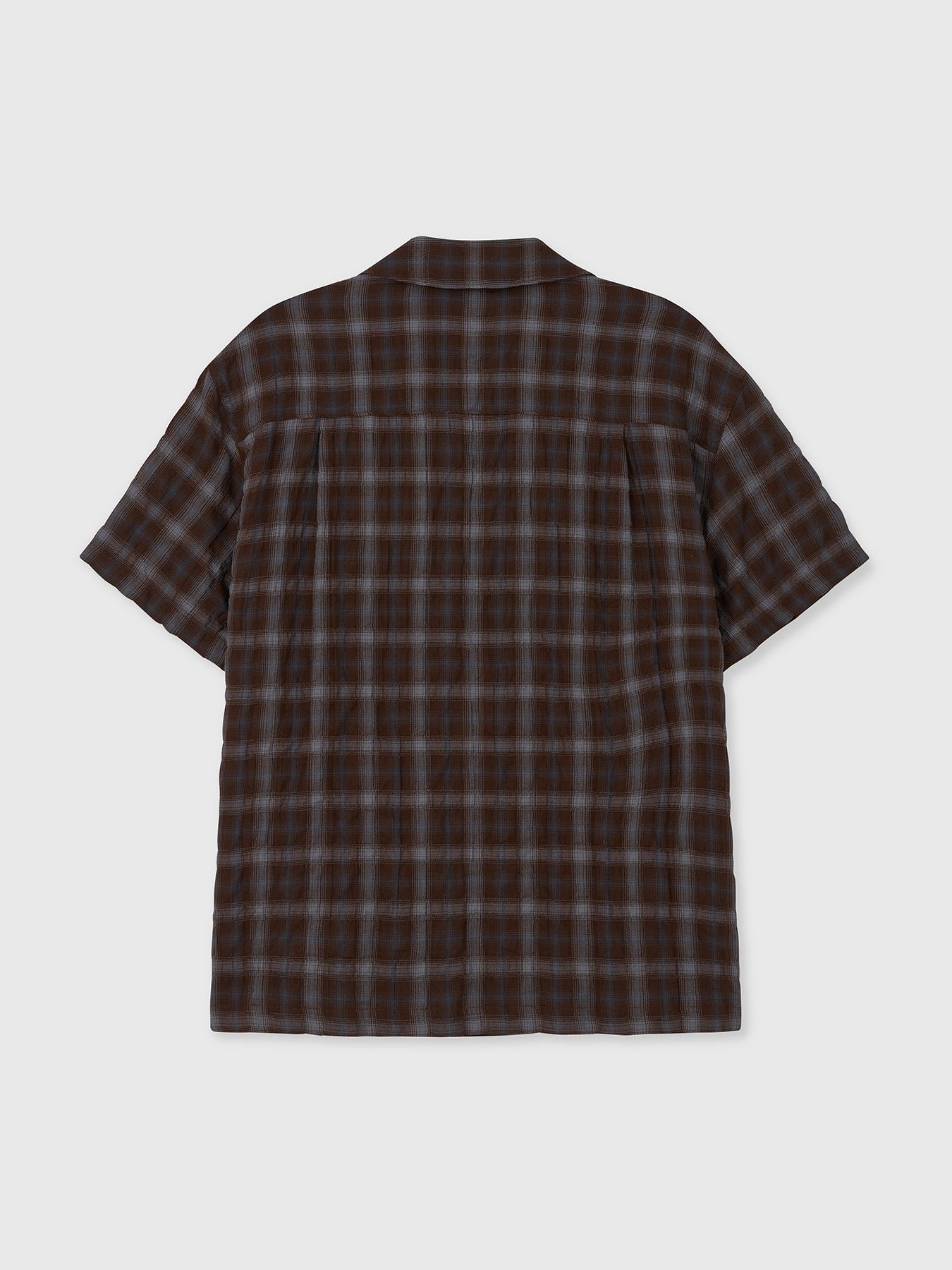Tonywack - Checked Cotton Rayon Shirt (Umber/Slate Blue) product image 11 | TRAB K-Fashion Australia