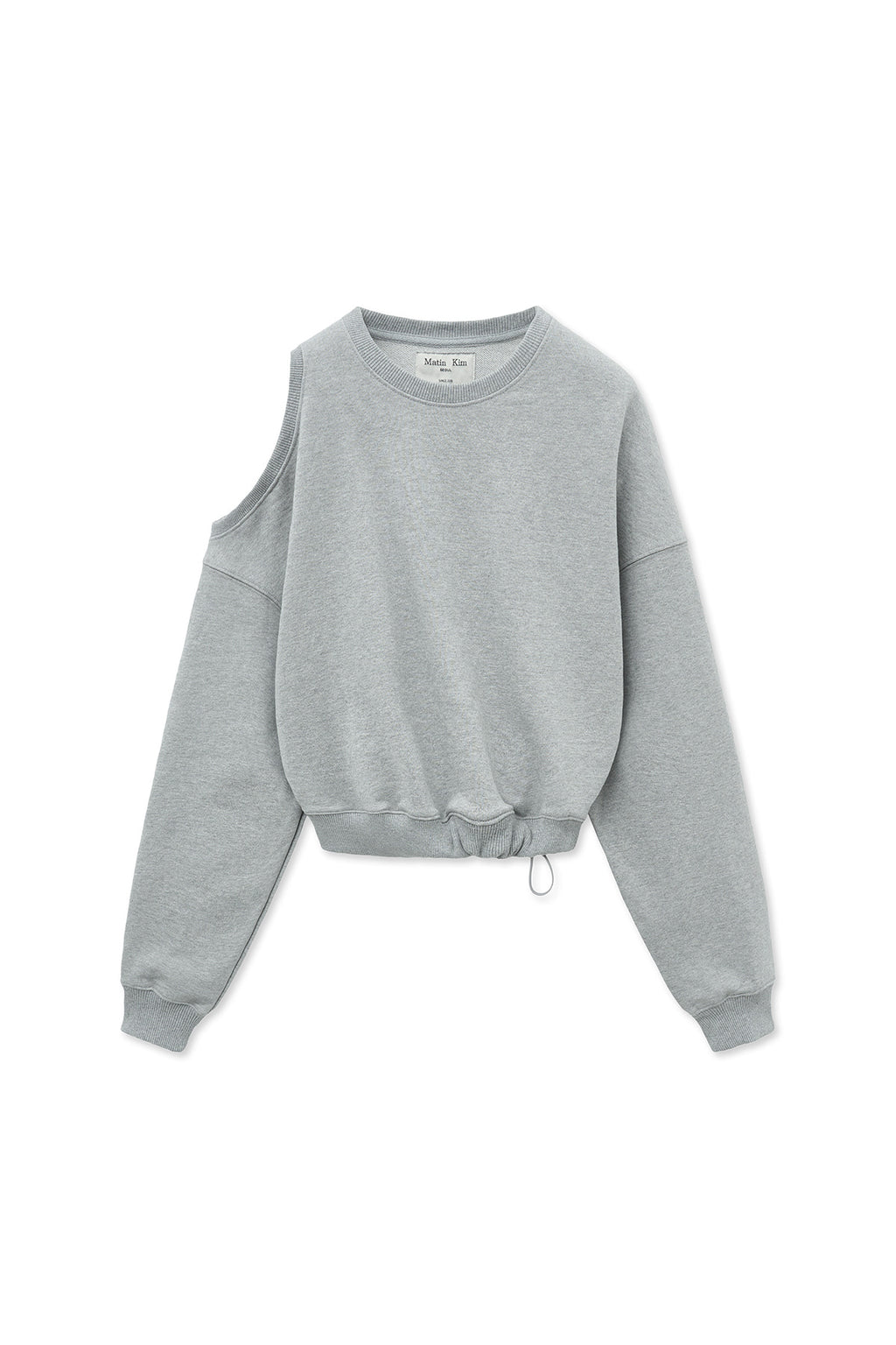 Matin Kim - Shoulder Hole Sweatshirt (Grey) product image 1 | TRAB K-Fashion Australia