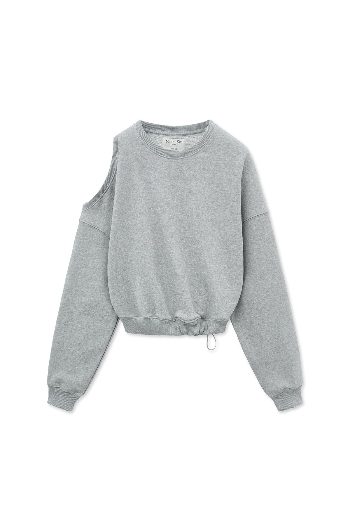 Matin Kim - Shoulder Hole Sweatshirt (Grey) product image 1 | TRAB K-Fashion Australia