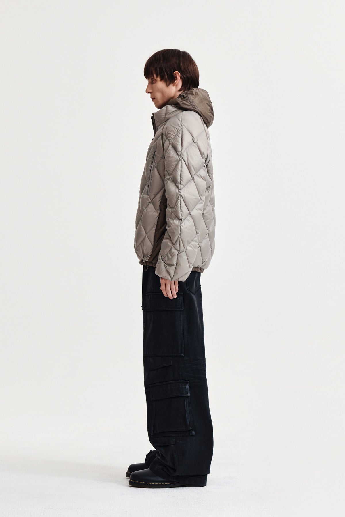 Matin Kim - Quilting Hoody Lightweight Jumper (Beige) product image 11 | TRAB K-Fashion Australia