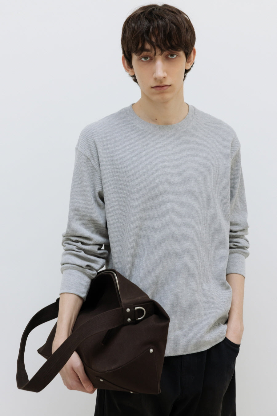 Insilence - Canvas Hobo Bag (Brown) product image 3 | TRAB K-Fashion Australia