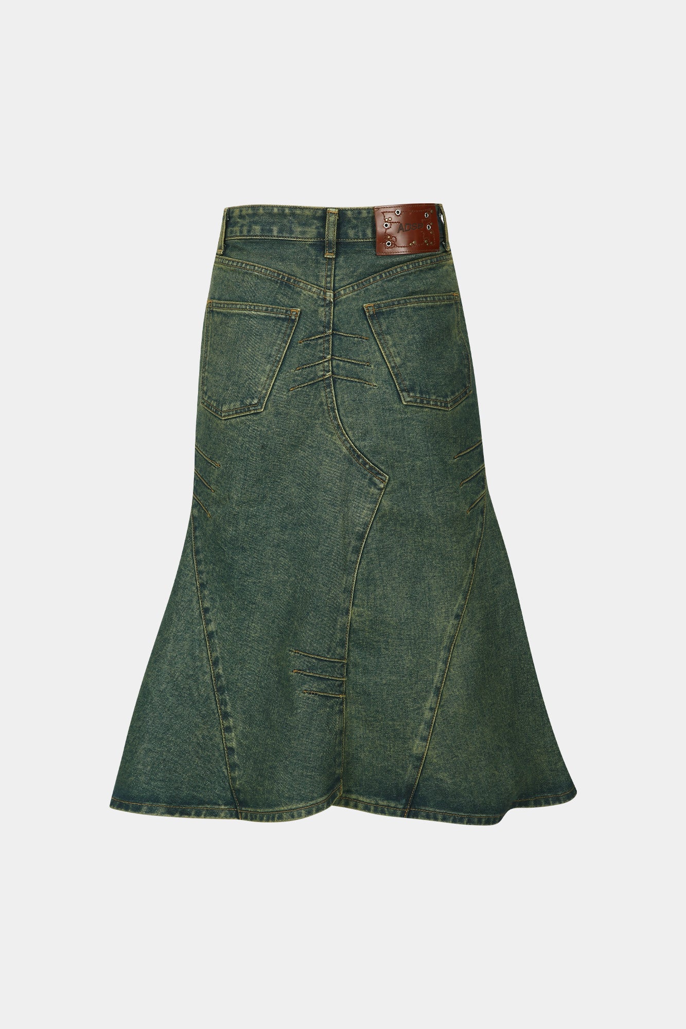 Andersson Bell - Custom Flare Layered Skirt (Army Green) product image 10 | TRAB K-Fashion Australia