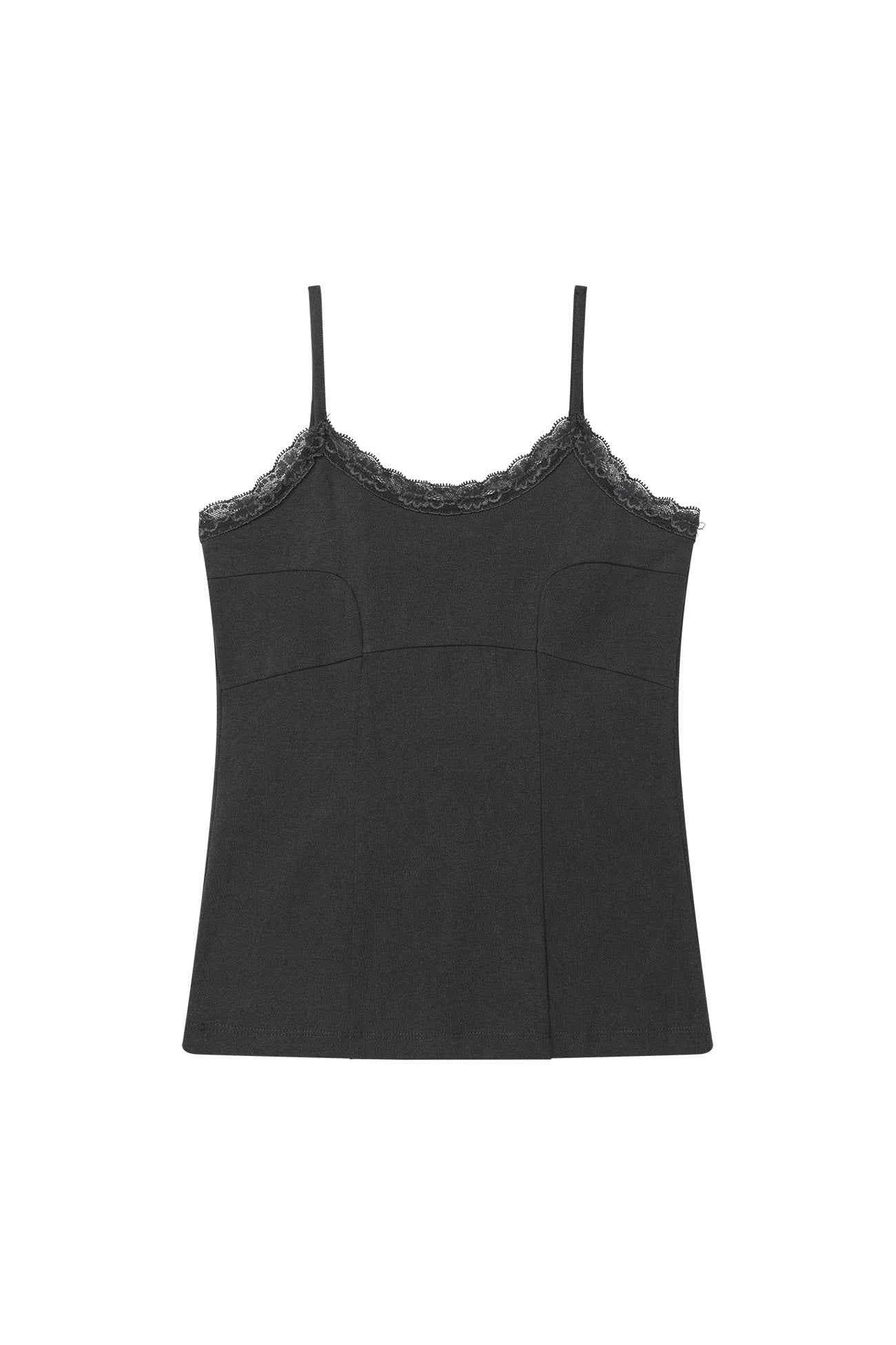 Deinet - Lace Curve Cami Top (Charcoal) product image 8 | TRAB K-Fashion Australia
