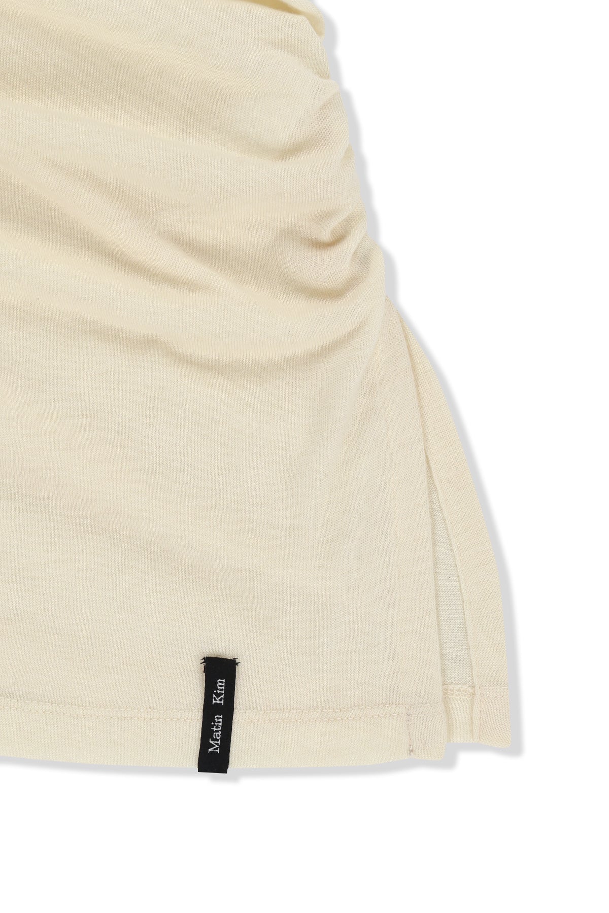 Matin Kim - Asymmetric Side Shirring Top (Light Beige) product image 6 | TRAB K-Fashion Australia