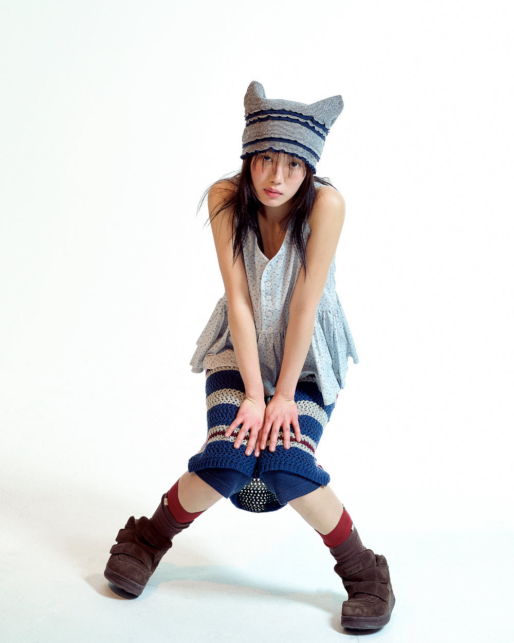Coyseio - Dudu Ruffle Sleeveless (Ice Grey) product image 5 | TRAB K-Fashion Australia
