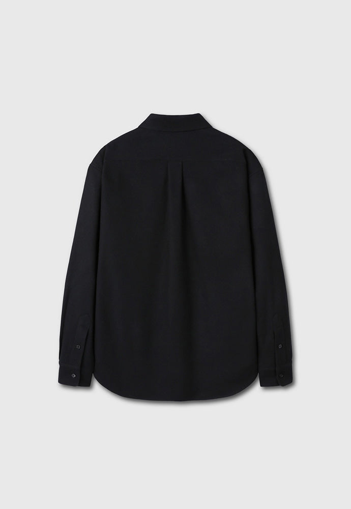 Tonywack - Virgin Wool Hidden Placket Shirt (Black) product image 8 | TRAB K-Fashion Australia