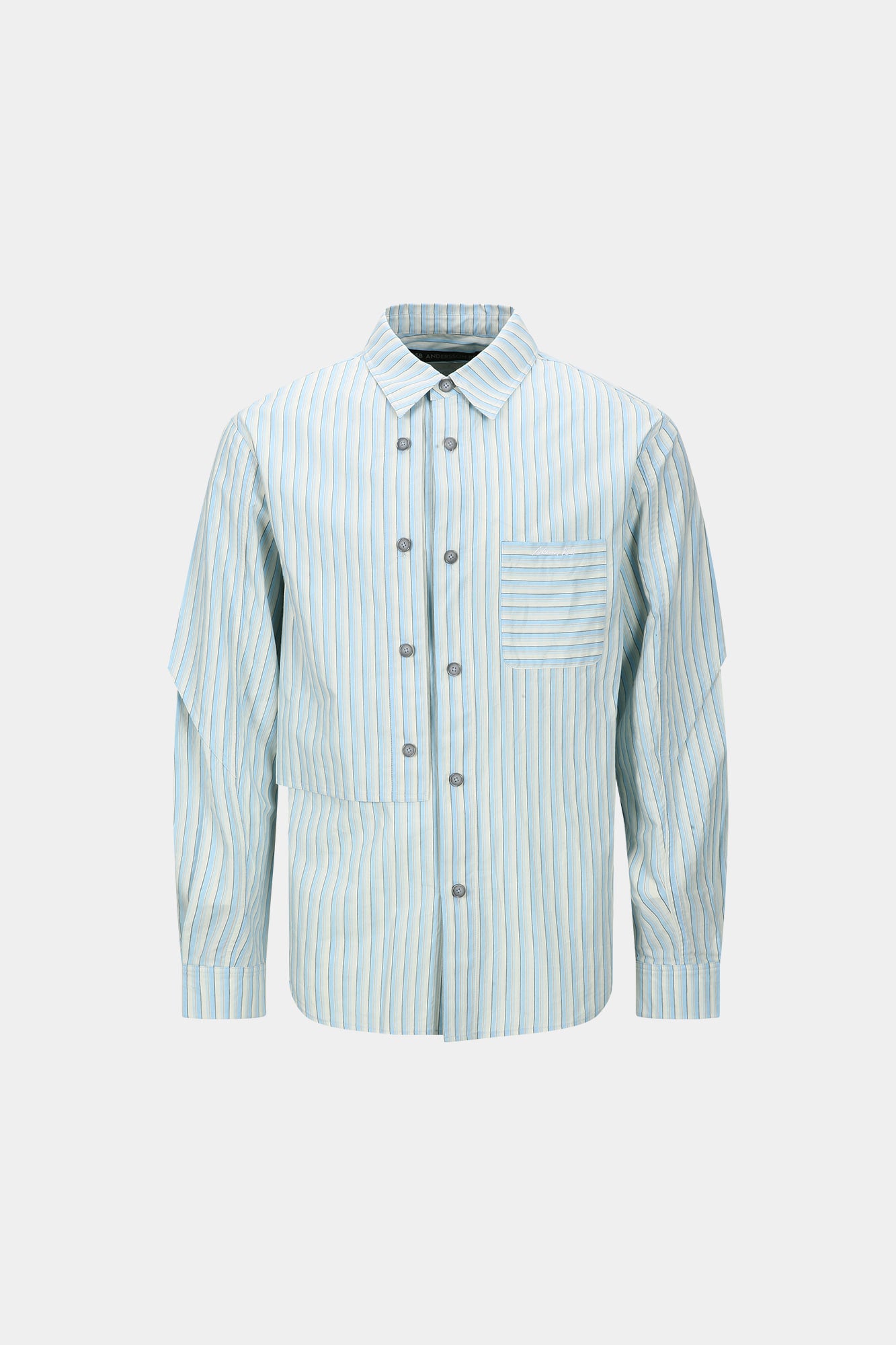 Andersson Bell - Stripe Layered Shirt (Blue) product image 7 | TRAB K-Fashion Australia