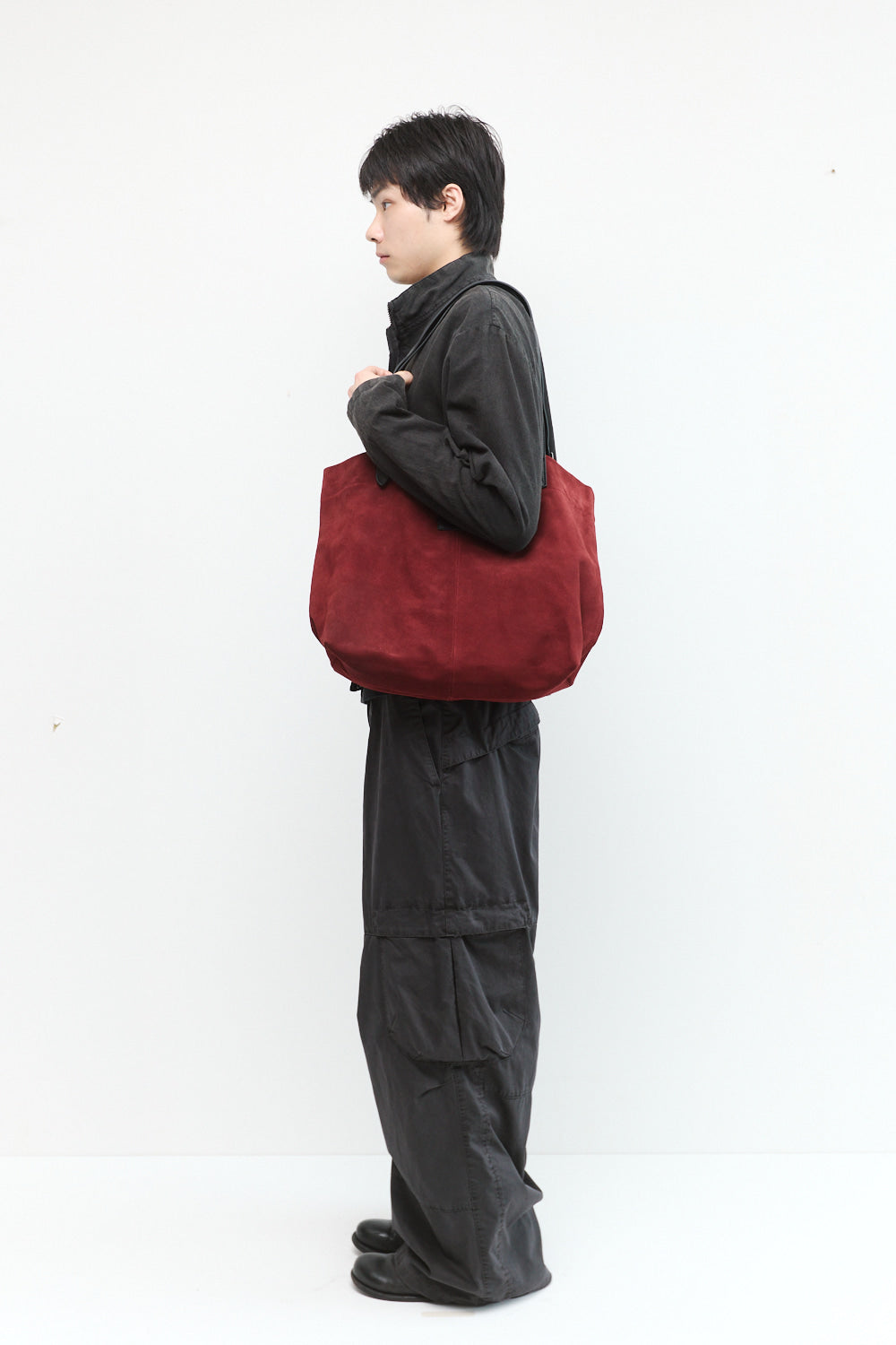 Hatchingroom - Suede Tote Dark (Red) product image 7 | TRAB K-Fashion Australia