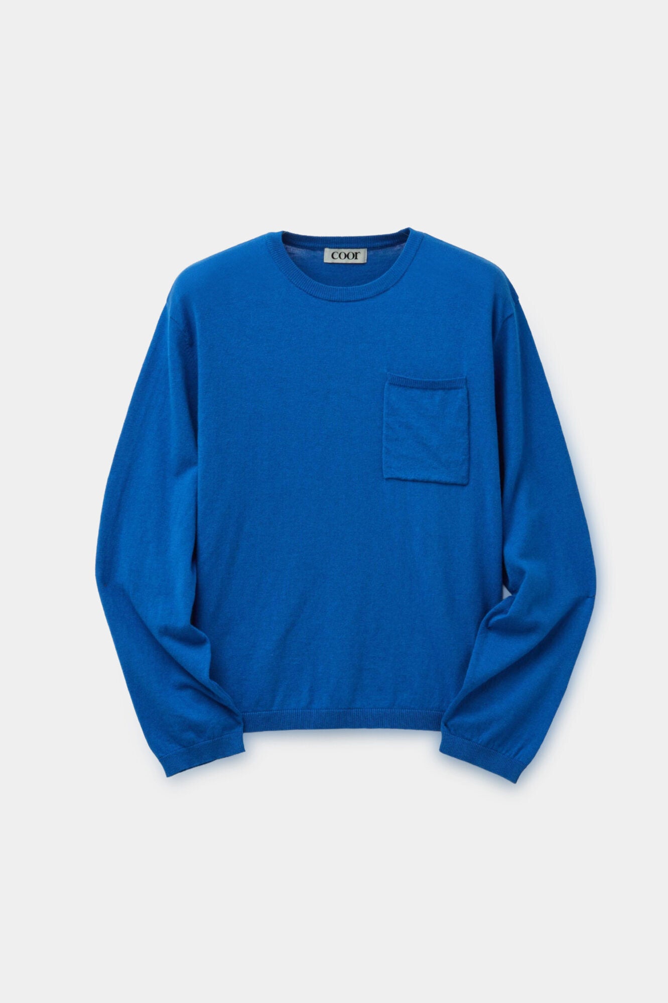 Coor - Light Cashmere-Blend Crewneck Sweater (Marine Blue) product image 1 | TRAB K-Fashion Australia