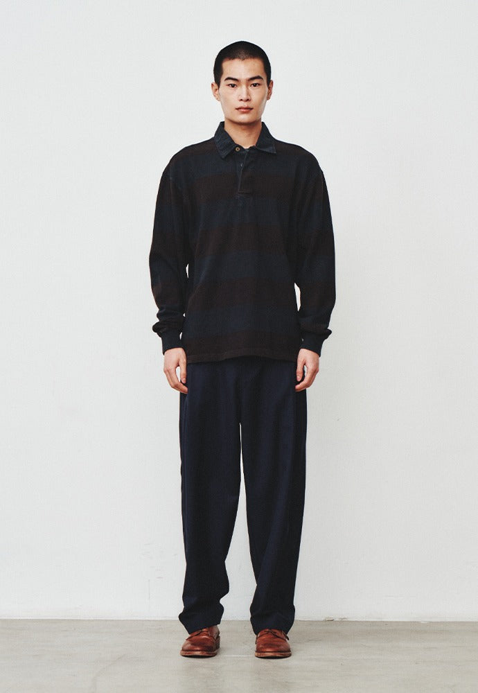 Art if acts - Garment Dyed Rugby Tee (Faded Charcoal) product image 1 | TRAB K-Fashion Australia