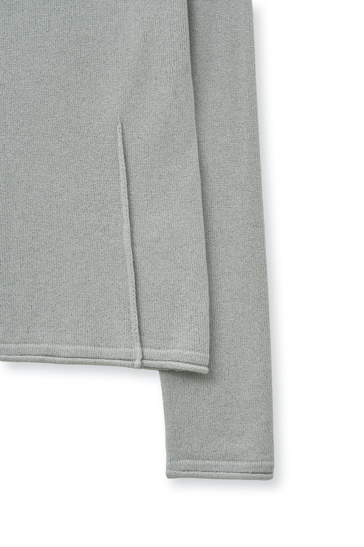 Matin Kim - Glitter Slim Logo Knit Top (Light Grey) product image 4 | TRAB K-Fashion Australia
