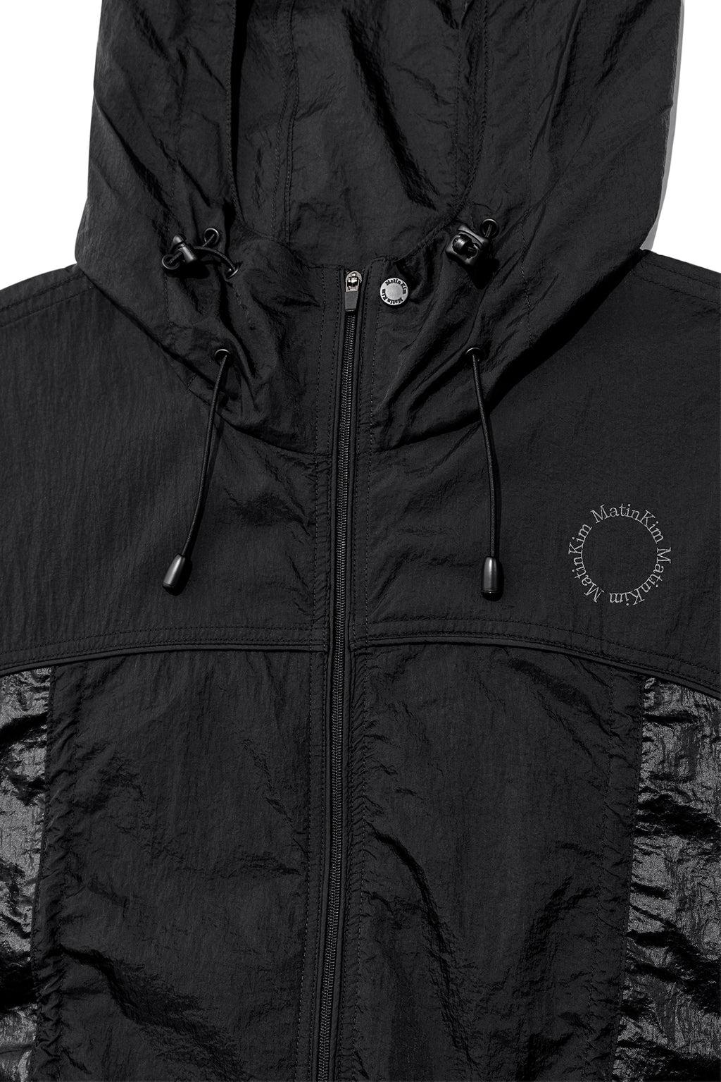 Matin Kim - Hoody Point Crop Light Windbreaker (Black) product image 3 | TRAB K-Fashion Australia