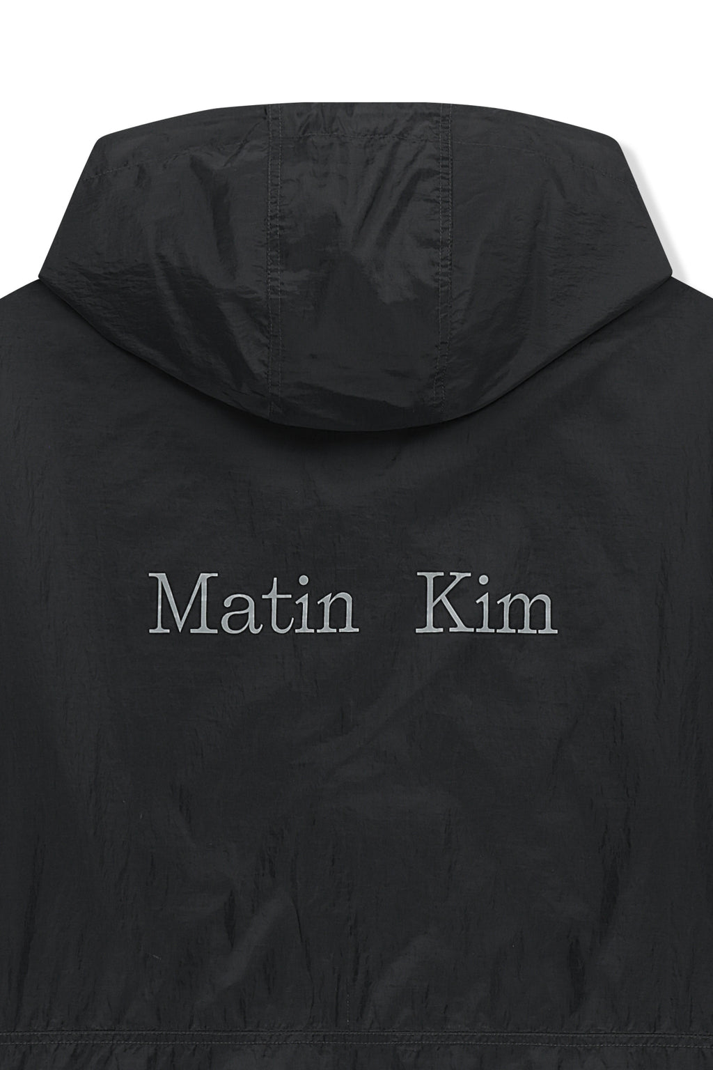 Matin Kim - Back Logo Hoody Windbreaker (Charcoal) product image 5 | TRAB K-Fashion Australia