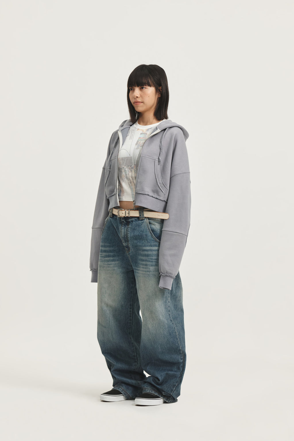 Matin Kim - Peaches Coating Washed Denim Pants (Blue) product image 7 | TRAB K-Fashion Australia