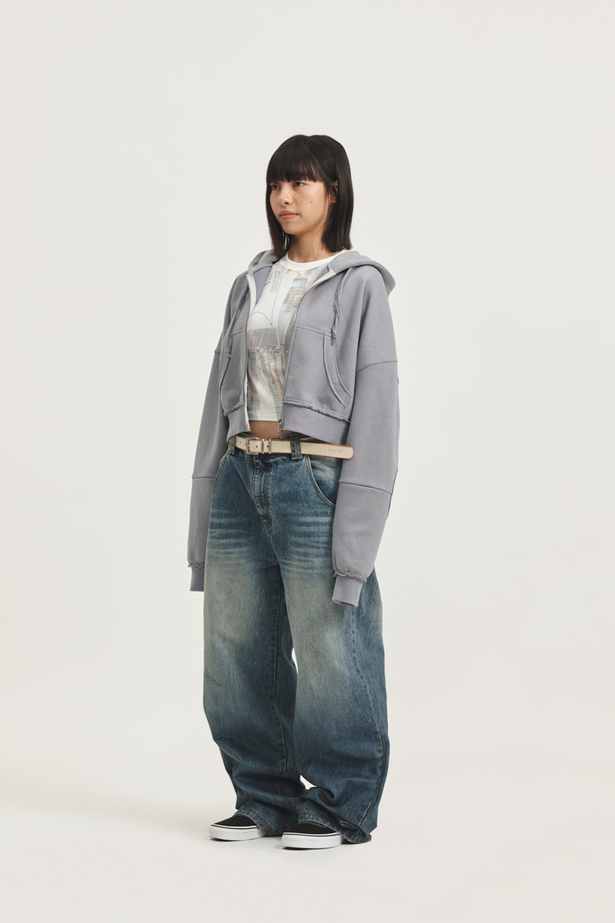 Matin Kim - Peaches Coating Washed Denim Pants (Blue) product image 7 | TRAB K-Fashion Australia