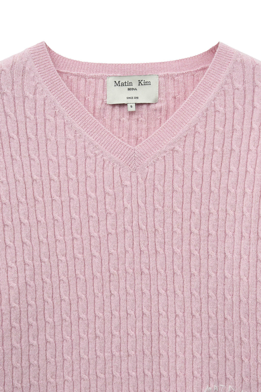 Matin Kim - Shiny Cable Pullover (Pink) product image 3 | TRAB K-Fashion Australia