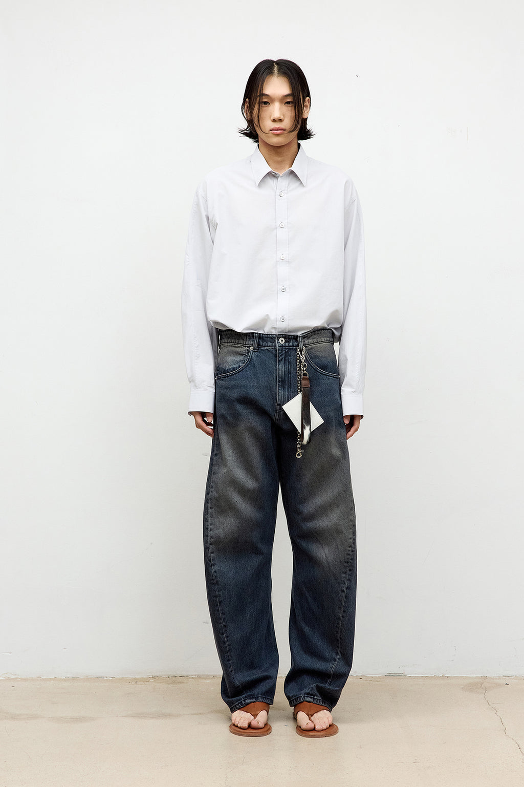 Coor - Pale Stripe Shirt (Light Gray) product image 2 | TRAB K-Fashion Australia